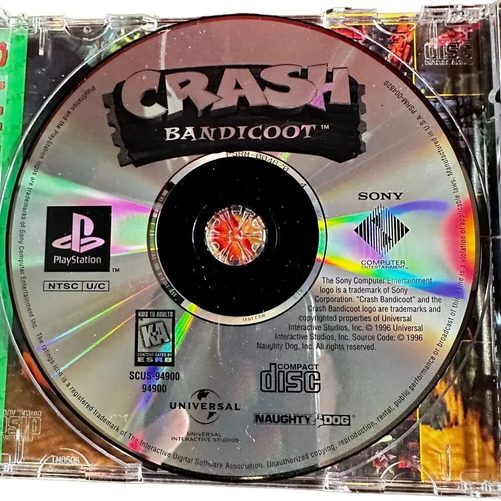 Crash Bandicoot (Sony PlayStation 1) PS1 Complete Tested Game w/ Manual & Case